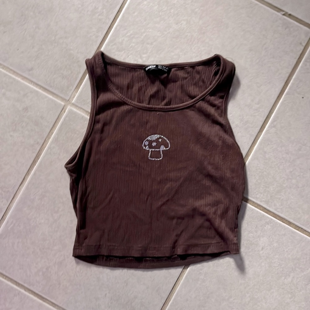 Brown crop top